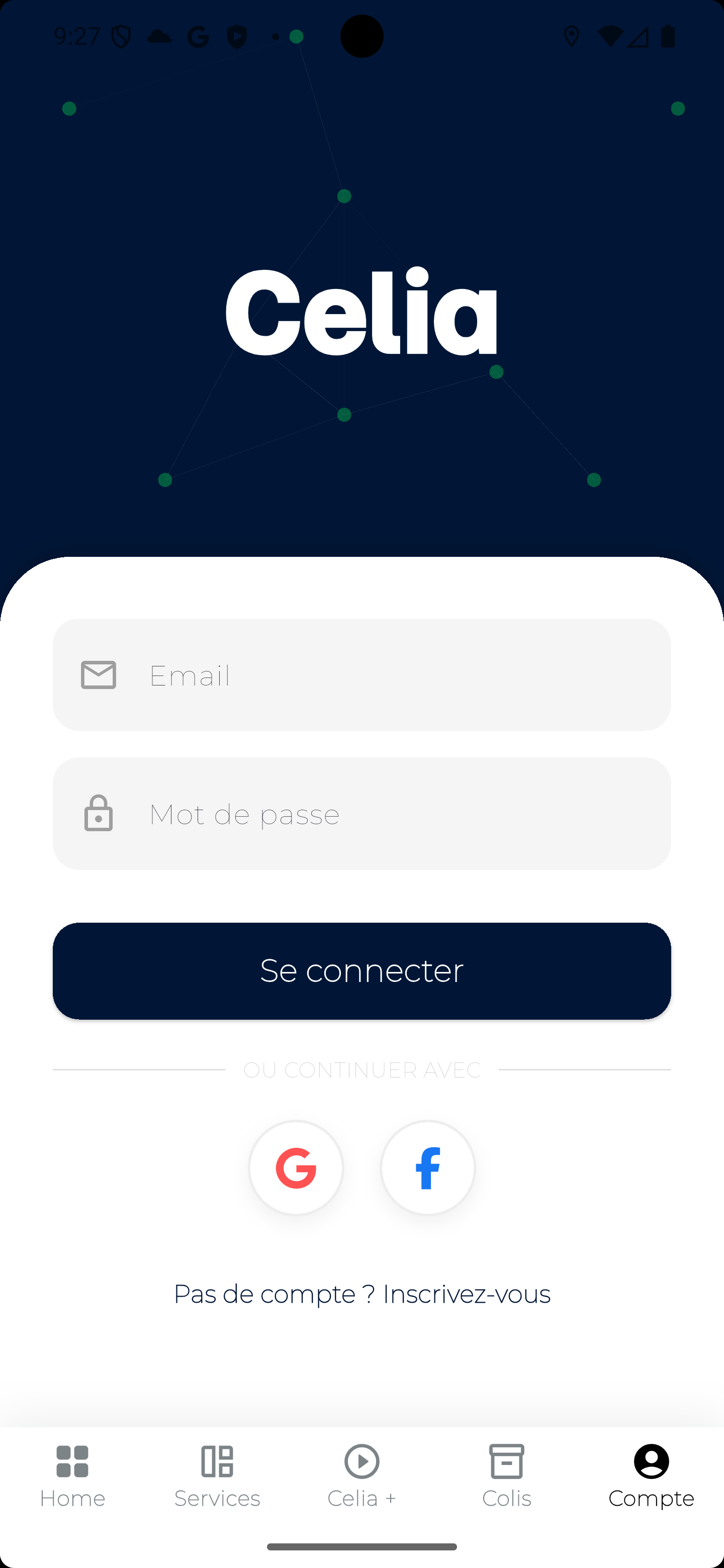 Celia Authentication Screen